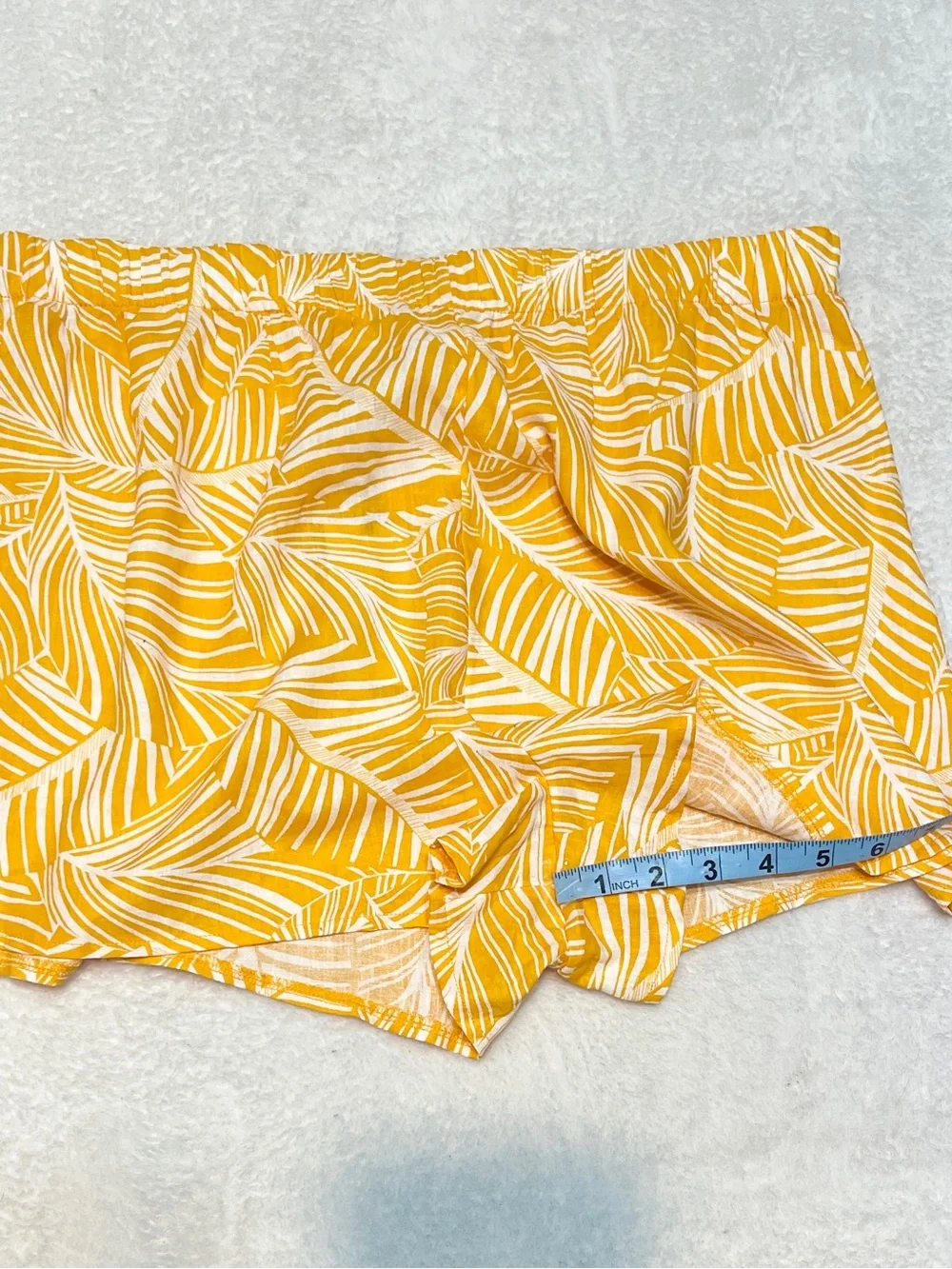 NWT Shade & Shore 2 Piece Bright Yellow Palm Leaf‎ Breezy Beach Swim Cover Up L
